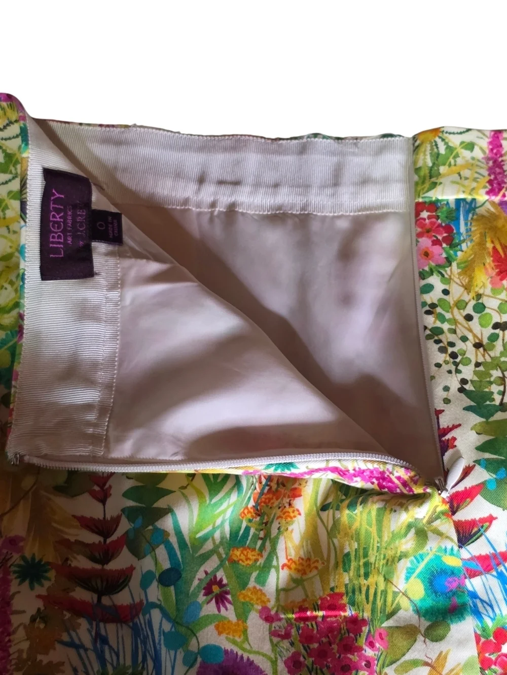 J.Crew Liberty Floral Mini Skirt Size 0 Multicolor Cotton Lined Spring